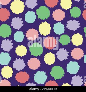 Motif répété sans couture à pois abstraits contemporains. Formes abstraites. motif de surface tendance minimal illustration vectorielle colorée Illustration de Vecteur