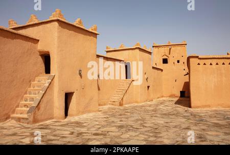 Maroc, Quarzazate, Kasbah Taourirt, résidence historique fortifiée Banque D'Images