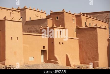 Maroc, Quarzazate, Kasbah Taourirt, résidence historique fortifiée Banque D'Images