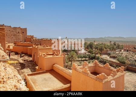 Maroc, Quarzazate, Kasbah Taourirt, résidence historique fortifiée Banque D'Images