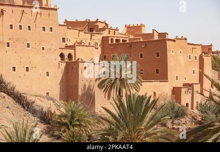 Maroc, Quarzazate, Kasbah Taourirt, résidence historique fortifiée Banque D'Images