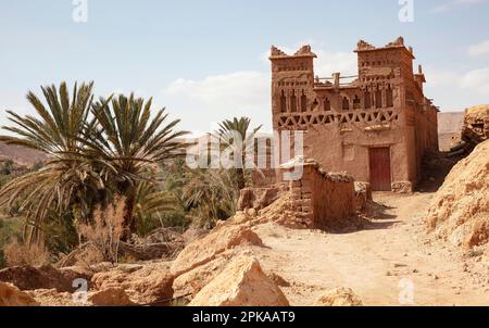 Maroc, ait-Ben-Haddou, ait-Ben-Haddou, ville fortifiée, Kasbah, Medina, site classé au patrimoine mondial de l'UNESCO Banque D'Images