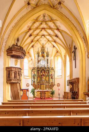 Autriche, Tyrol, Basse vallée de l'Inn, Ebbs, Eglise de Saint Nicholas, vue intérieure Banque D'Images