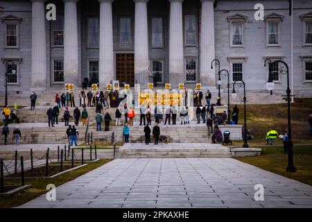 Extérieur du bâtiment du Capitole de l'État du Vermont à Montpellier, dans le Vermont Banque D'Images