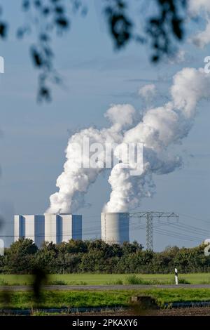 Centrale électrique au lignite Lippendorf dans la municipalité de Neukieritzsch, dans le district de Leipzig, en Saxe, Allemagne Banque D'Images