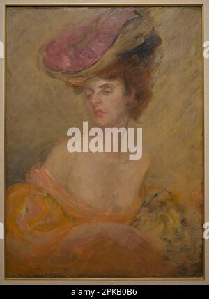 Aneta Hodina (1878-1941). Peintre tchèque. Portrait de la comtesse L. de Versailles, ca. 1906. Huile sur carton. Galerie nationale d'art. Sofia. Bulgarie. Banque D'Images