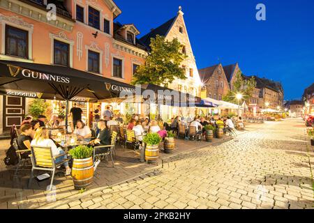 Gustavstrasse dans la vieille ville de Fürth, Franconie, Bavière, Allemagne Banque D'Images