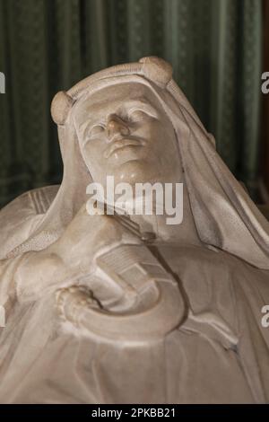Angleterre, Dorset, Wareham, Église saxonne de St.Martin sur les murs, Tombb effigie de T.E. Lawrence, Lawrence d'Arabie Banque D'Images