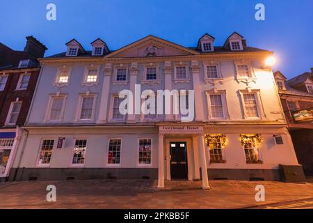 Angleterre, Dorset, Blandford Forum, la maison historique Greyhound Banque D'Images