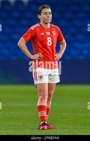 Angharad James du pays de Galles pendant le match amical international des femmes femmes femmes du pays de Galles contre les femmes d'Irlande du Nord au stade de Cardiff City, Cardiff, Royaume-Uni, 6th avril 2023 (photo de Craig Thomas/News Images), le 4/6/2023. (Photo de Craig Thomas/News Images/Sipa USA) crédit: SIPA USA/Alay Live News Banque D'Images