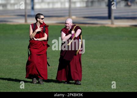 Atmosphère sa Sainteté les enseignements du Dalaï Lama de 14th, qui se tiennent pendant quatre jours à Sydney du 11-14 au 19 juin au parc olympique de Sydney. Sydney, Australie. 11.06.08. Banque D'Images