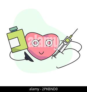 Illustration du vecteur du concept de la Journée mondiale de la santé. 7th avril globe avec masque concept de santé contexte. Journée mondiale de la santé concept texte conception d'affiche W Illustration de Vecteur