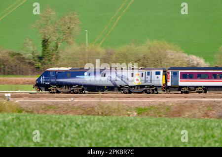 La locomotive de chemin de fer Battle of Britain Memorial Flight à grande vitesse Banque D'Images