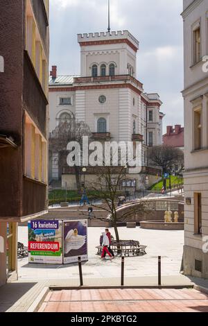 Bielsko-Biała, Silésie Voivodeship Pologne-5 avril-TH 2023: Le château de Sułkowski à Bielsko-Biała, Centre culturel de Bielsko Banque D'Images