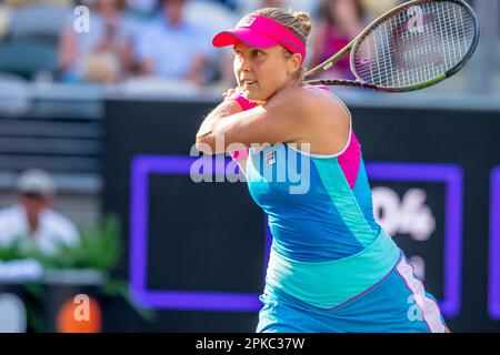 Charleston, Caroline du Sud, États-Unis. 6th avril 2023. SHELBY ROGERS USA joue contre (4) BELINDA BENCIC SUI à la série WTA pour le Credit One Charleston Open à Charleston, SC, USA. (Credit image: © Walter G. Arce Sr./ZUMA Press Wire) USAGE ÉDITORIAL SEULEMENT! Non destiné À un usage commercial ! Banque D'Images