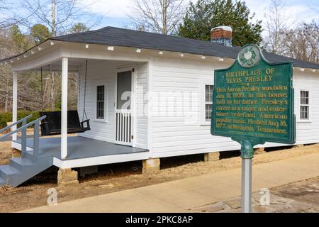 Tupelo, MS - janvier 2023 : le lieu de naissance d'Elvis Presley Banque D'Images