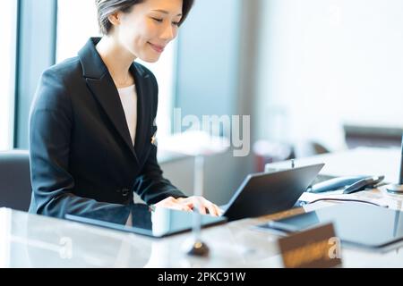 Personnel de l'hôtel au travail Banque D'Images