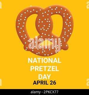 Journée nationale de Pretzel. 26 avril. Illustration vectorielle d'un contexte pour la Journée nationale de Pretzel. Illustration de Vecteur