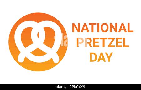 Illustration du vecteur de la journée nationale de Pretzel. Convient aux cartes de vœux, affiches et bannières Illustration de Vecteur