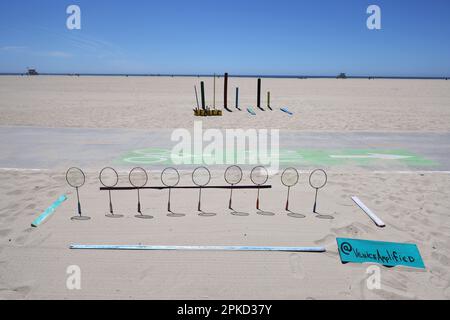 Vues générales sur Venice Beach, Californie, États-Unis. Banque D'Images