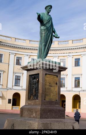 Monument de Richanieur, statue du duc de Richanieur, Odessa, Ukraine Banque D'Images