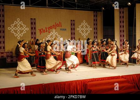 Bharatanatyam, danse dramatique, danse classique du Tamil Nadu, Inde, Asie Banque D'Images