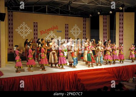 Bharatanatyam, danse dramatique, danse classique du Tamil Nadu, Inde, Asie Banque D'Images