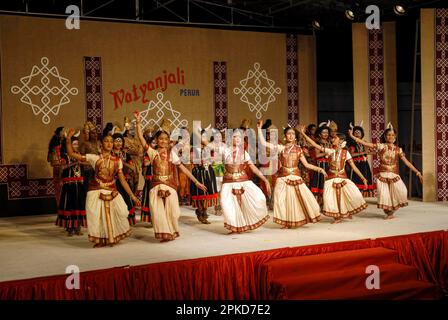 Bharatanatyam, danse dramatique, danse classique du Tamil Nadu, Inde, Asie Banque D'Images