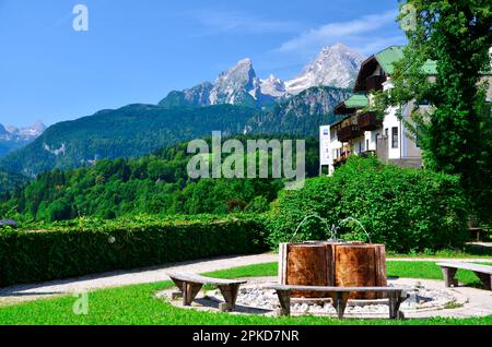 Bavière, haute-Bavière, région vacances, Berchtesgaden, Watzmann, Allemagne Banque D'Images