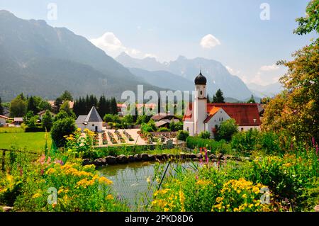 Wallgau, Isartal, Bavière, Allemagne Banque D'Images