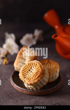 les gâteaux de lune sont un régal pour les vacances Banque D'Images