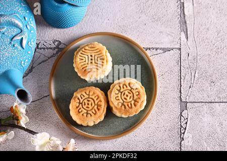 les gâteaux de lune sont un régal pour les vacances Banque D'Images