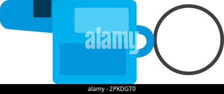 Illustration de sifflet d'urgence en couleur. Conception graphique vectorielle modifiable. Illustration de Vecteur