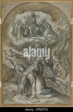 La mort de Saint Peter Martyr 1575/1610 par Denys Calvaert Banque D'Images