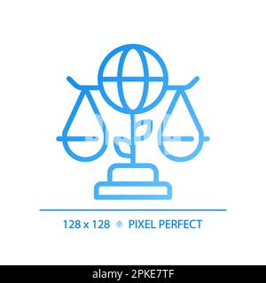 Loi environnementale pixel Perfect gradient Linear Vector icône Illustration de Vecteur