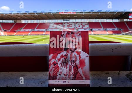 Stoke on Trent, Royaume-Uni. 07th avril 2023. Le programme Stoke City v Bristol City avant le match de championnat Sky Bet Stoke City vs Bristol City au Bet365 Stadium, Stoke-on-Trent, Royaume-Uni, 7th avril 2023 (photo de Phil Bryan/News Images) à Stoke-on-Trent, Royaume-Uni, le 4/7/2023. (Photo de Phil Bryan/News Images/Sipa USA) Credit: SIPA USA/Alay Live News Banque D'Images