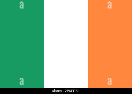 Arrière-plan officiel du drapeau national d'Irlande Illustration de Vecteur