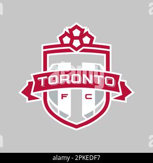 Vinnitsa, Ukraine - 10 janvier 2023 : logo de l'équipe MLS de football américain de Toronto Illustration de Vecteur