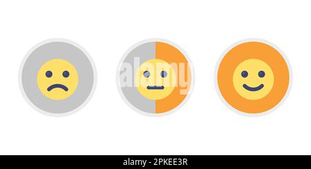 Concept d'icônes de sourire pour le lecteur d'humeur Illustration de Vecteur