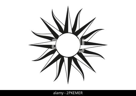 Symbole du soleil conception simple Illustration de Vecteur