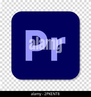 Vinnitsa, Ukraine - 30 décembre 2022 : icône du logo Adobe Premier Pro Illustration de Vecteur
