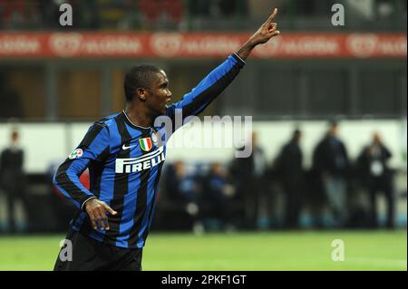 Milan, Italie, 24/10/2009 : Samuel ETO’o pendant le match Inter Catania Banque D'Images