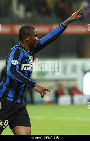 Milan, Italie, 24/10/2009 : Samuel ETO’o pendant le match Inter Catania Banque D'Images