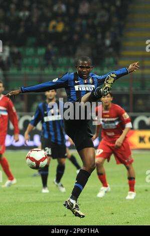 Milan, Italie, 24/10/2009 : Samuel ETO’o pendant le match Inter Catania Banque D'Images