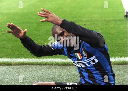 Milan, Italie, 08/11/2009 : Samuel ETO’o pendant le match Inter Roma Banque D'Images