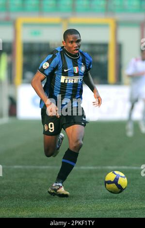 Milan, Italie, 07/02/2010 : Samuel ETO’o pendant le match Inter Cagliari Banque D'Images