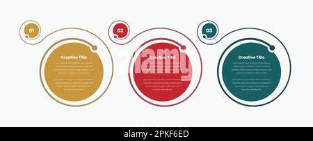 Modèle de présentation des données et du texte de l'infographie sur les étapes en spirale Illustration de Vecteur