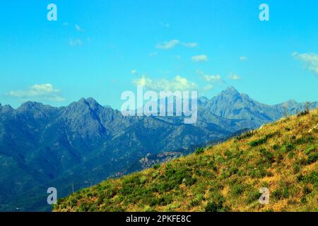 Golfe de Porto et montagnes de haute-Corse. Calanches de Piana. Corse, France Banque D'Images