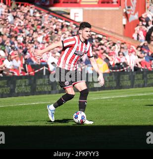 Bramall Lane, Sheffield, Royaume-Uni. 7th avril 2023. EFL Championship, Sheffield United versus Wigan Athletic ; John Egan de Sheffield United Credit: Action plus Sports/Alay Live News Banque D'Images