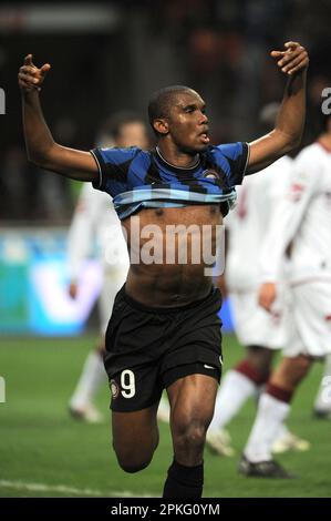 Milan, Italie, 24/03/2010 : Samuel ETO’o pendant le match Inter Livourne Banque D'Images